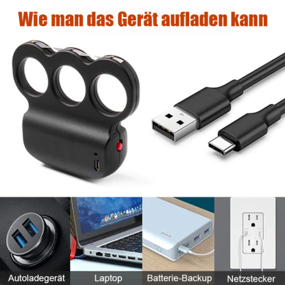 Jeder sollte einen Sicherheitsschlüsselanhänger besitzen, der über eine Elektroschockenergie von 25 Millionen Volt verfügt, die eine Person in einer gefährlichen Situation sofort bewusstlos machen und so ein Leben retten kann.