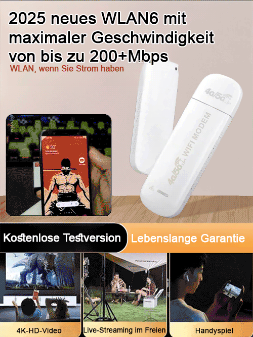 [Reichweite 200 Meter, durchschnittliche Netzwerkgeschwindigkeit 1,5 Gbit/s] Tragbares Pocket-WLAN