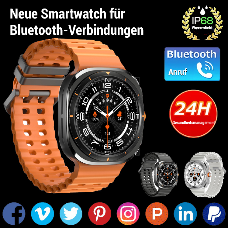 Die neue Smartwatch mit Bluetooth-Gesprächsfunktion kann Ihren Blutzucker und Blutdruck genau messen und sorgt für Ihre Gesundheit! 🩺⌚