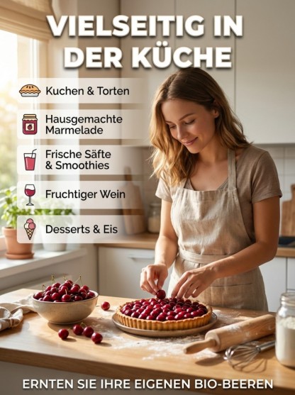 Sonnenschein Kirschbaum Sämling -35°C Winterhart 80cm/Jahr Kalziumfrucht Seltene Sorte