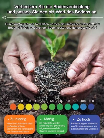 Enthält über zehn verschiedene natürliche Mineralien und Spurenelemente, um die Krankheitsresistenz von Pflanzen zu stärken. 🌿💪✨