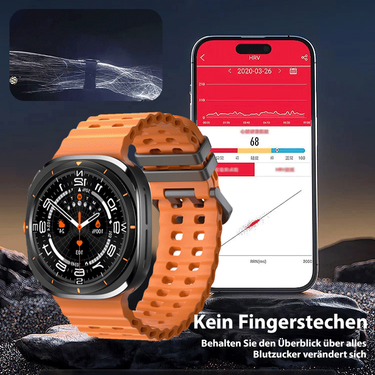Die neue Smartwatch mit Bluetooth-Gesprächsfunktion kann Ihren Blutzucker und Blutdruck genau messen und sorgt für Ihre Gesundheit! 🩺⌚