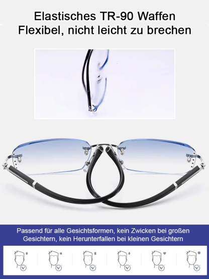 Automatische Zoom-Brille mit Anti-Blaulicht-Effekt, kann 99,9 % des blauen Lichts blockieren, -7 bis +7 passt sich automatisch Ihren Sehbedürfnissen an, lebenslange kostenlose Garantie