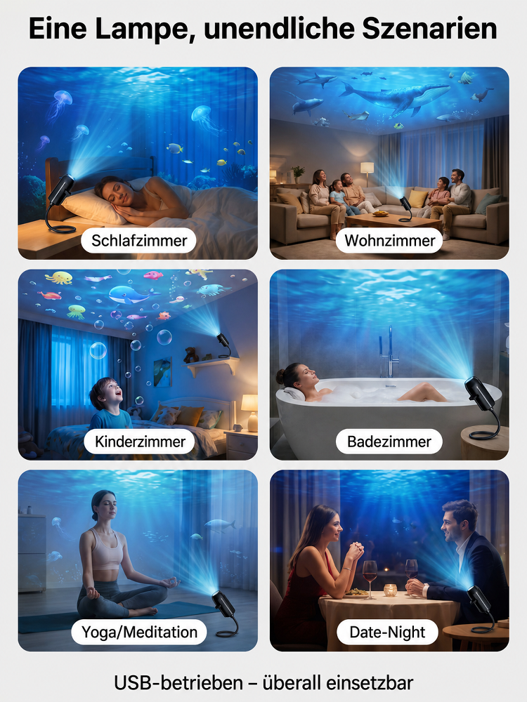 Comauo™ - Ocean - Galaxy Projektor: Ultra-HD 3D-Projektionstechnik für dein Zuhause✨