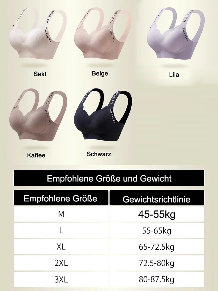 Hochwertige Luxusunterwäsche aus dünnem und weichem Spitzenmaterial kann die Hilfsbrüste straffen, ein Hängen der Brüste verhindern, die Brüste aufrecht halten und den Charme der Frau zeigen