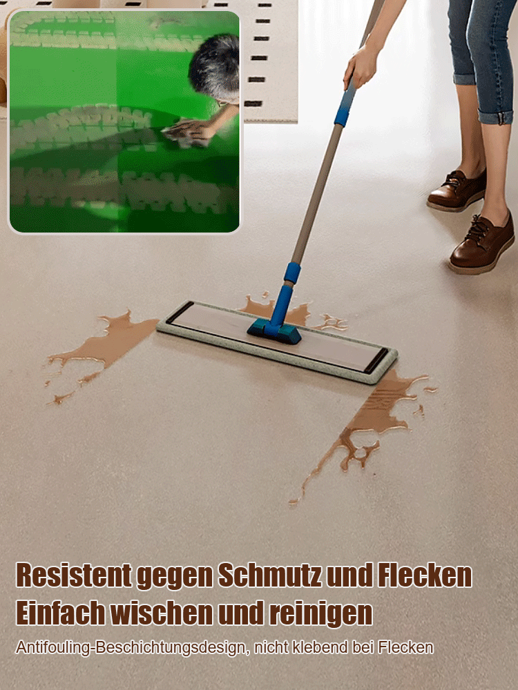 [✨️Ein Eimer reicht für 80 Quadratmeter] Die neue Bodenfarbe, die aus den USA importiert, in China hergestellt und getestet und mit dem deutschen Blauen Engel zertifiziert wurde, verfügt über wasserdichte und schmutzabweisende Eigenschaften, eine hervorra