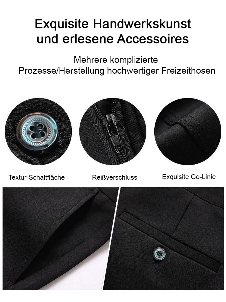 Herren Frühling und Sommer gerade "bügelfrei und knitterfrei" lockere lässige High-End-Slim-Anzughose👖