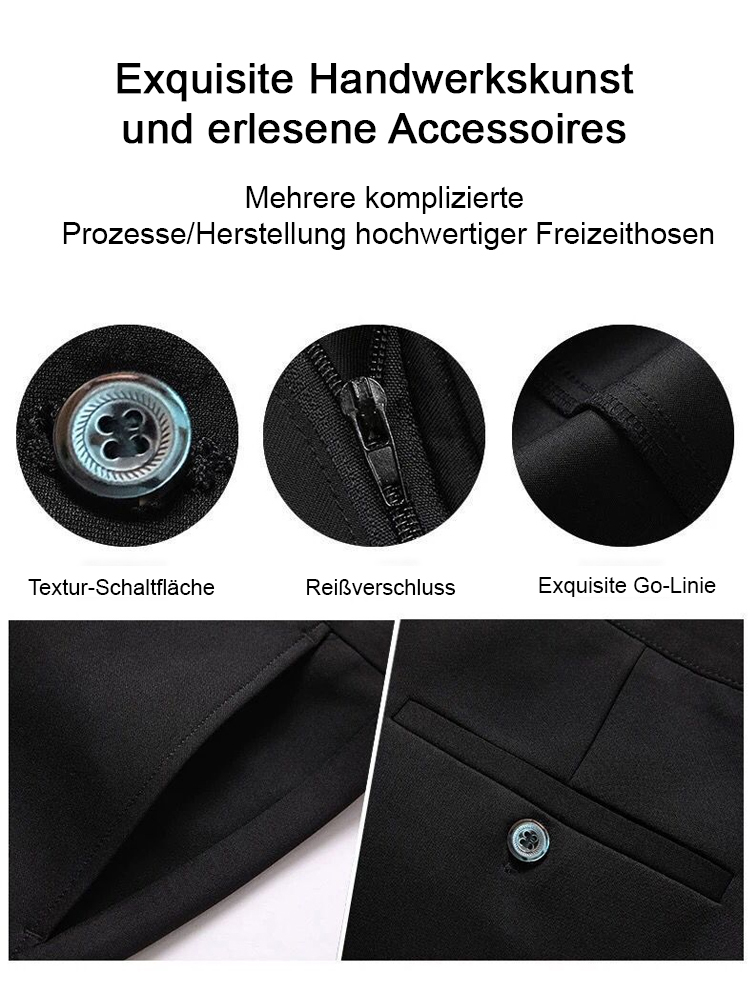 Herren Frühling und Sommer gerade "bügelfrei und knitterfrei" lockere lässige High-End-Slim-Anzughose👖
