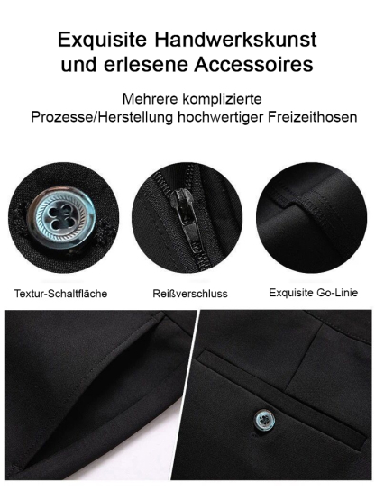 Herren Frühling und Sommer gerade "bügelfrei und knitterfrei" lockere lässige High-End-Slim-Anzughose👖