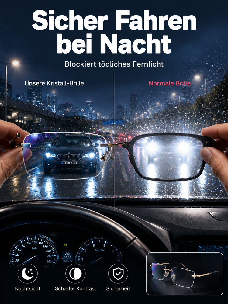 0,01 s Auto-Fokus Gleitsichtbrille | +1,00–+7,00 dpt stufenlos für Lesen - Fahren
