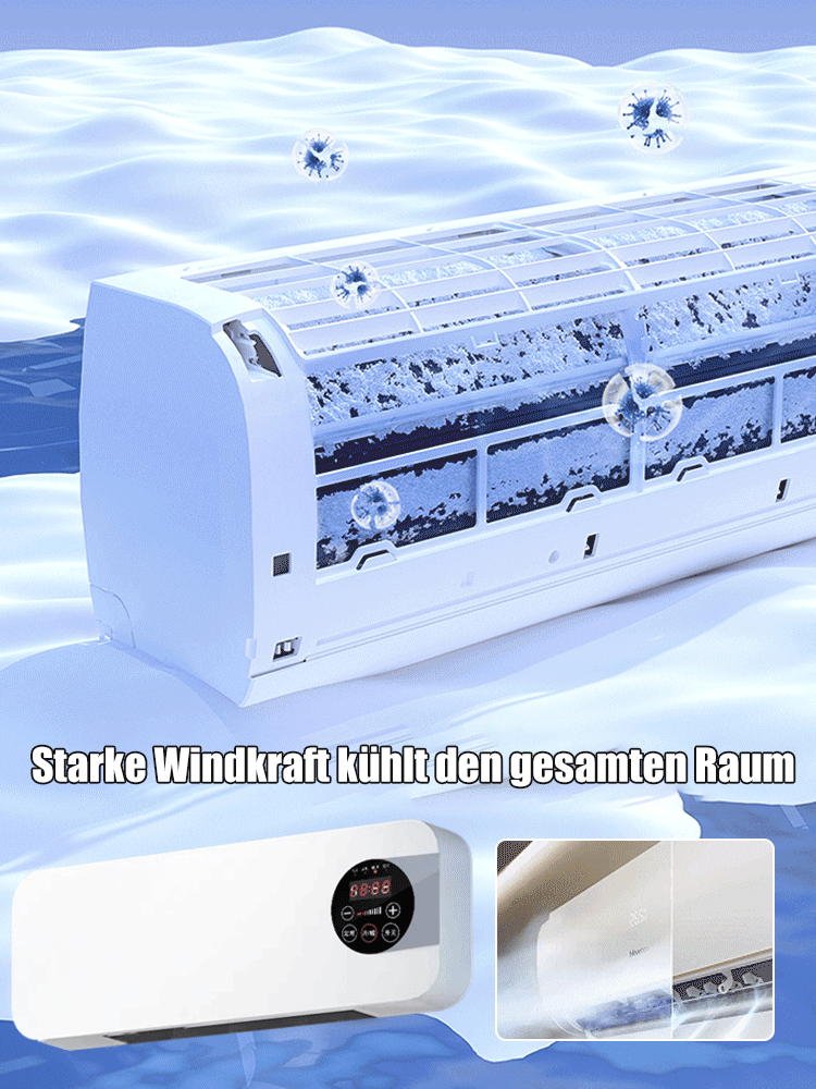 [Kühl- und Heizklimagerät] Wandmontiertes Haushaltsklimagerät, ausgezeichnet mit dem internationalen Energiesparpatent, verbraucht Tag und Nacht weniger als 1 kWh Strom🌍💡