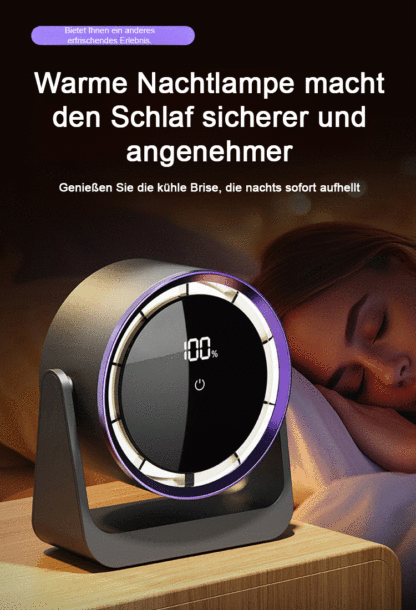 Es ist so kühl wie eine Klimaanlage, kann mit einer einzigen Ladung 48 Stunden lang ununterbrochen verwendet werden und die Windgeschwindigkeit lässt sich in 100 Stufen einstellen.