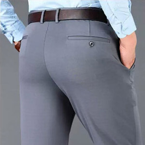 Herren Frühling und Sommer gerade "bügelfrei und knitterfrei" lockere lässige High-End-Slim-Anzughose👖