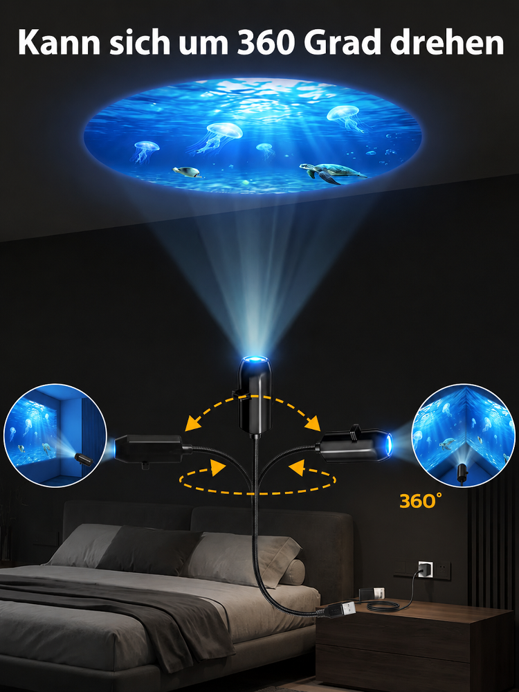 Comauo™ - Ocean - Galaxy Projektor: Ultra-HD 3D-Projektionstechnik für dein Zuhause✨