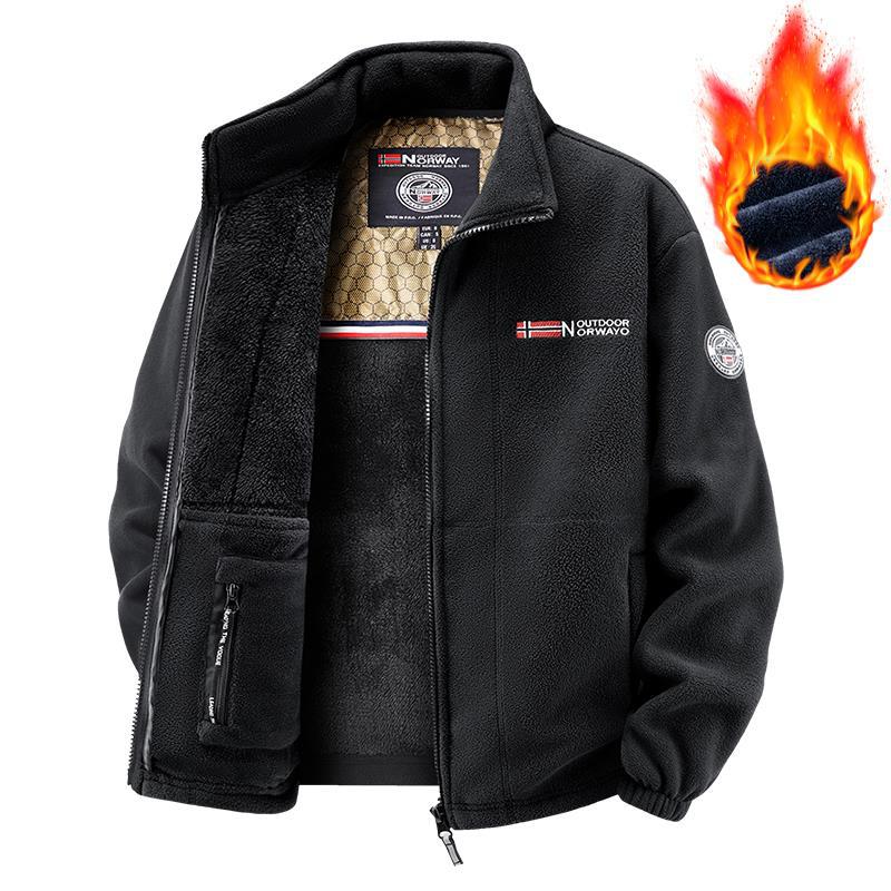  Extra warme, doppellagige Fleecejacke gegen Kälte