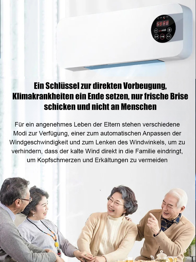 [Kühl- und Heizklimagerät] Wandmontiertes Haushaltsklimagerät, ausgezeichnet mit dem internationalen Energiesparpatent, verbraucht Tag und Nacht weniger als 1 kWh Strom🌍💡