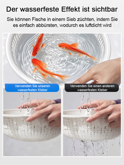Dieser von der NASA entwickelte transparente, wasserfeste Kleber wird für Raumfahrzeuge verwendet. Er ist ungiftig, geruchlos und formaldehydfrei. Er kann am Tag der Konstruktion verwendet werden und ist 20 Jahre lang garantiert dicht.
