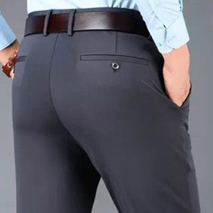 Herren Frühling und Sommer gerade "bügelfrei und knitterfrei" lockere lässige High-End-Slim-Anzughose👖