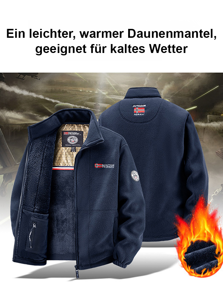  Extra warme, doppellagige Fleecejacke gegen Kälte