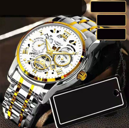 "Hochwertiges Schweizer Uhrwerk und Saphirglas-Mechanikuhr, ein Symbol männlicher Eleganz. Frauen werden begeistert auf Sie zukommen. ⌚💎✨"
