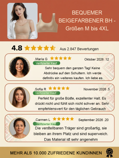 Verstellbarer Minimizer-BH für große Brüste: Stark formend & Herabhängen stoppen