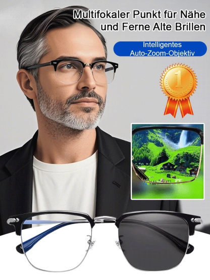 Intelligente Auto-Zoom-Brille, entwickelt von Ingenieuren des Media Lab der Universität München und der NASA, mit einem Dioptrienbereich von -7 bis +7 für klare Nah- und Fernsicht [kein Sehtest erforderlich]