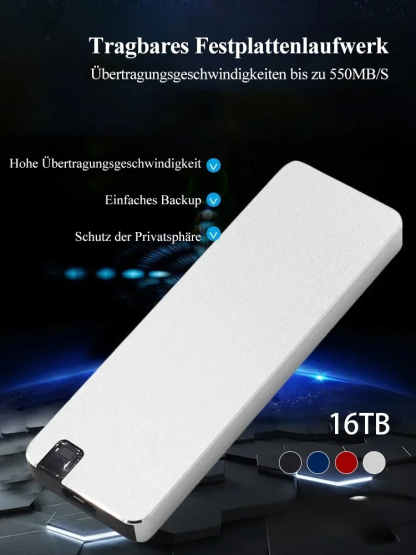 【3000 MB/s Übertragungsgeschwindigkeit, 16 TB Speicher】USB-Schnittstellendesign, verbindet verschiedene Geräte 🔌🎮💻