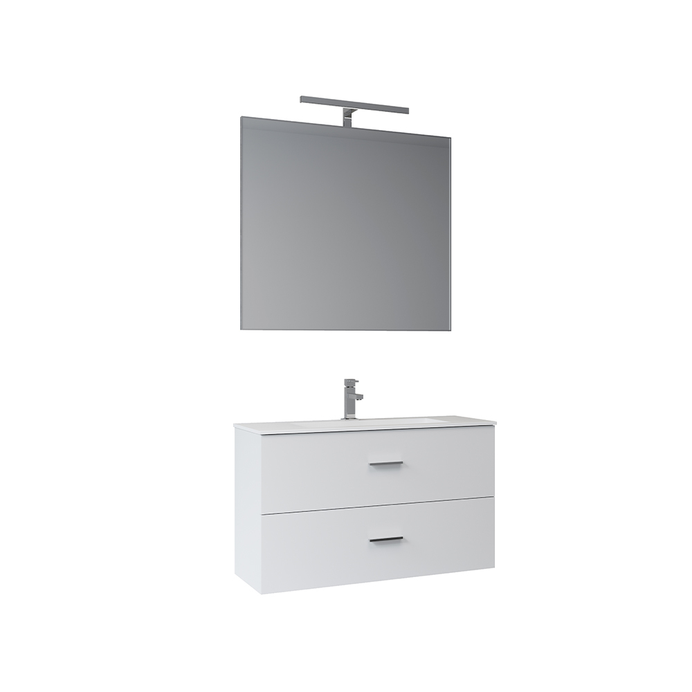 ITAMETAL Mobili da bagno,0.9m,纯白色浴室柜