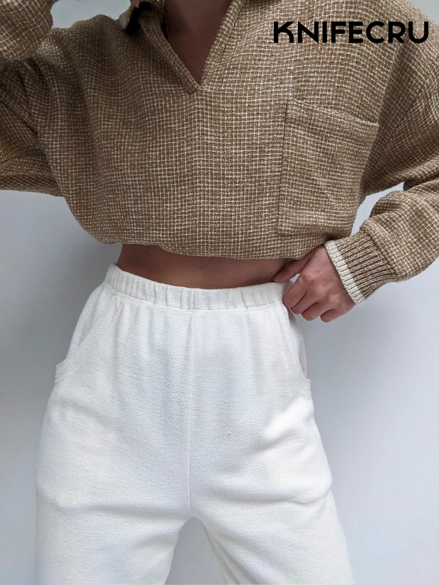SEAMORCC® Vintage Cream Woven Leisure Pants