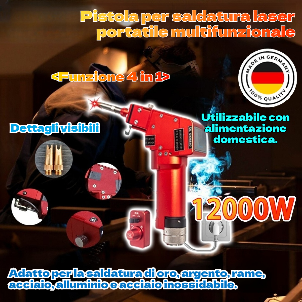 Pistola di saldatura laser portatile Milwaukee