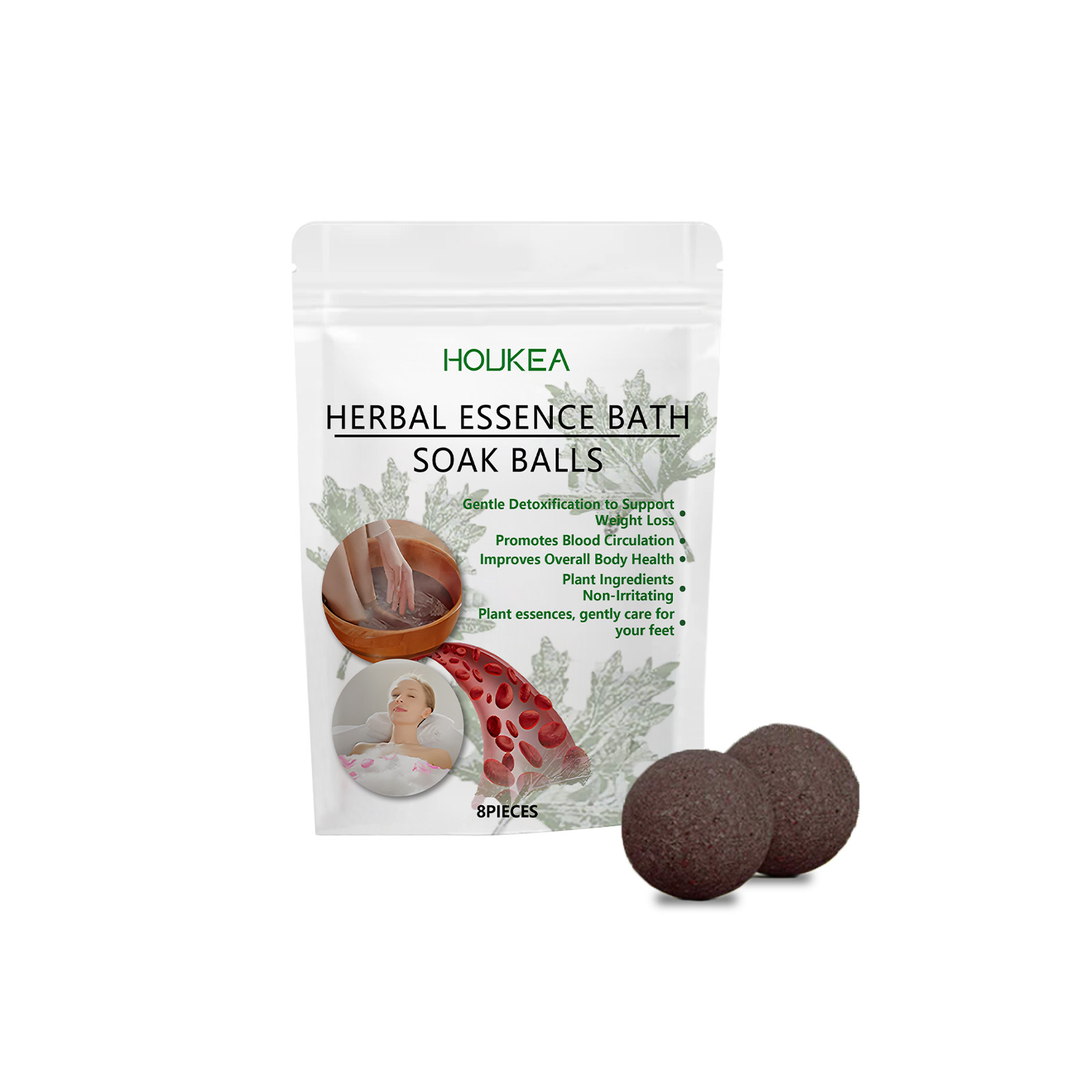 Pawdear Herbal Foot Bath Ball Herbal lngredients Relieve Leg Discomfort Fiming And Soothing Leg Treatments-PawDear