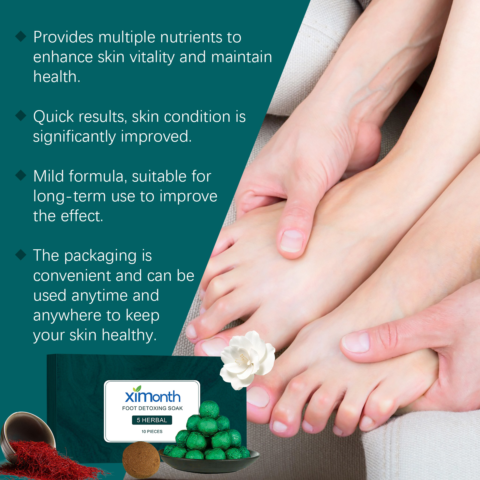 Pawdear Herbal Foot Bath Ball Contains Herbal ingredients To Soothe Leg Discomfort And Moisturize Skin Foot Care-PawDear