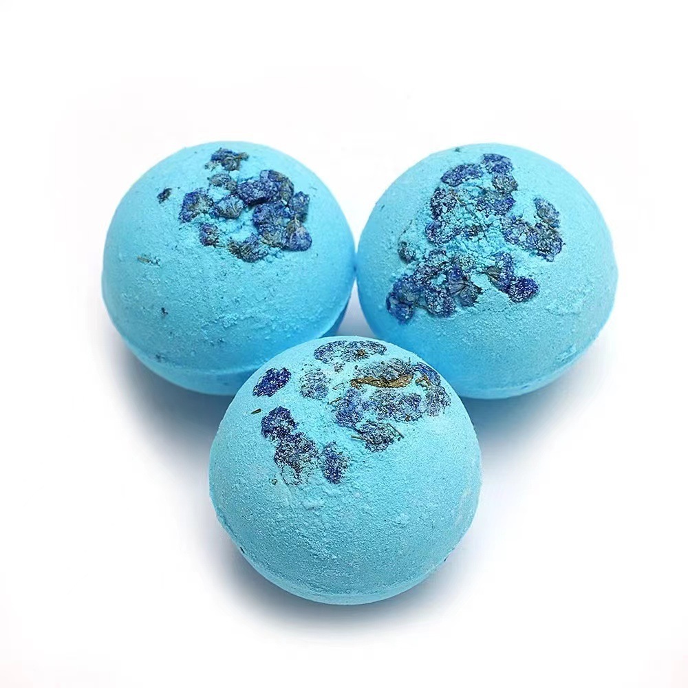 Single Color Dried Flower Bath Salt Ball 100g Bath Ball Aromatherapy Bath Ball Essential Oil Bath Ball Fragrance Bath Ball-PawDear