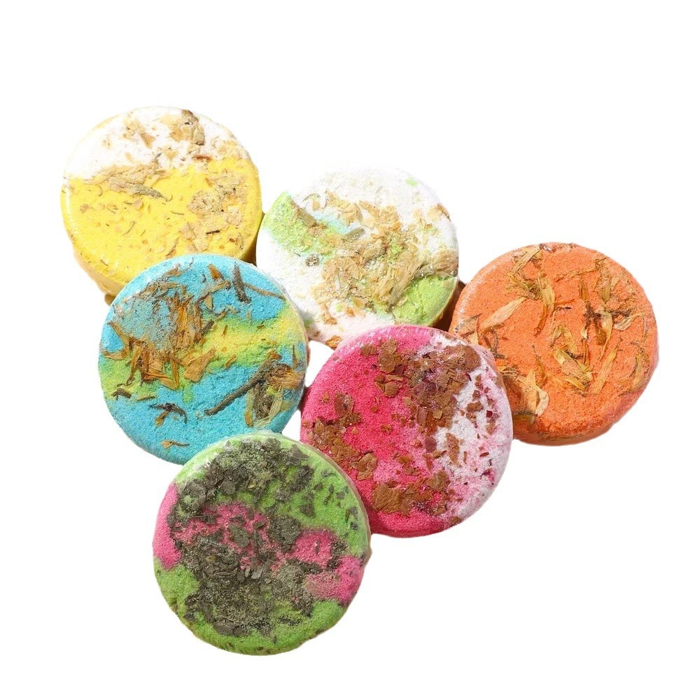 Gradient Color Aromatherapy Shower Tablets 40g Bath Tablets Home Essential Oil Bath Salt Tablets Bubble Explosion Bath Salt-PawDear