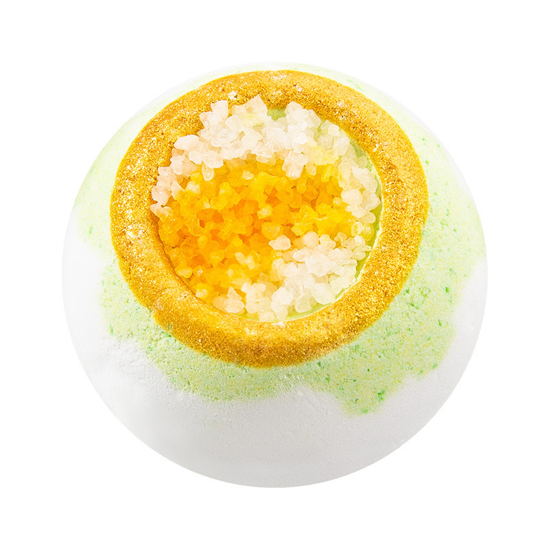 Bowl-Shaped Two-Color Sea Salt Explosion Ball 100g Bubble Essential Oil Bath Bomb Sea Salt Bath Salt Ball Explosion Bath Ball-PawDear