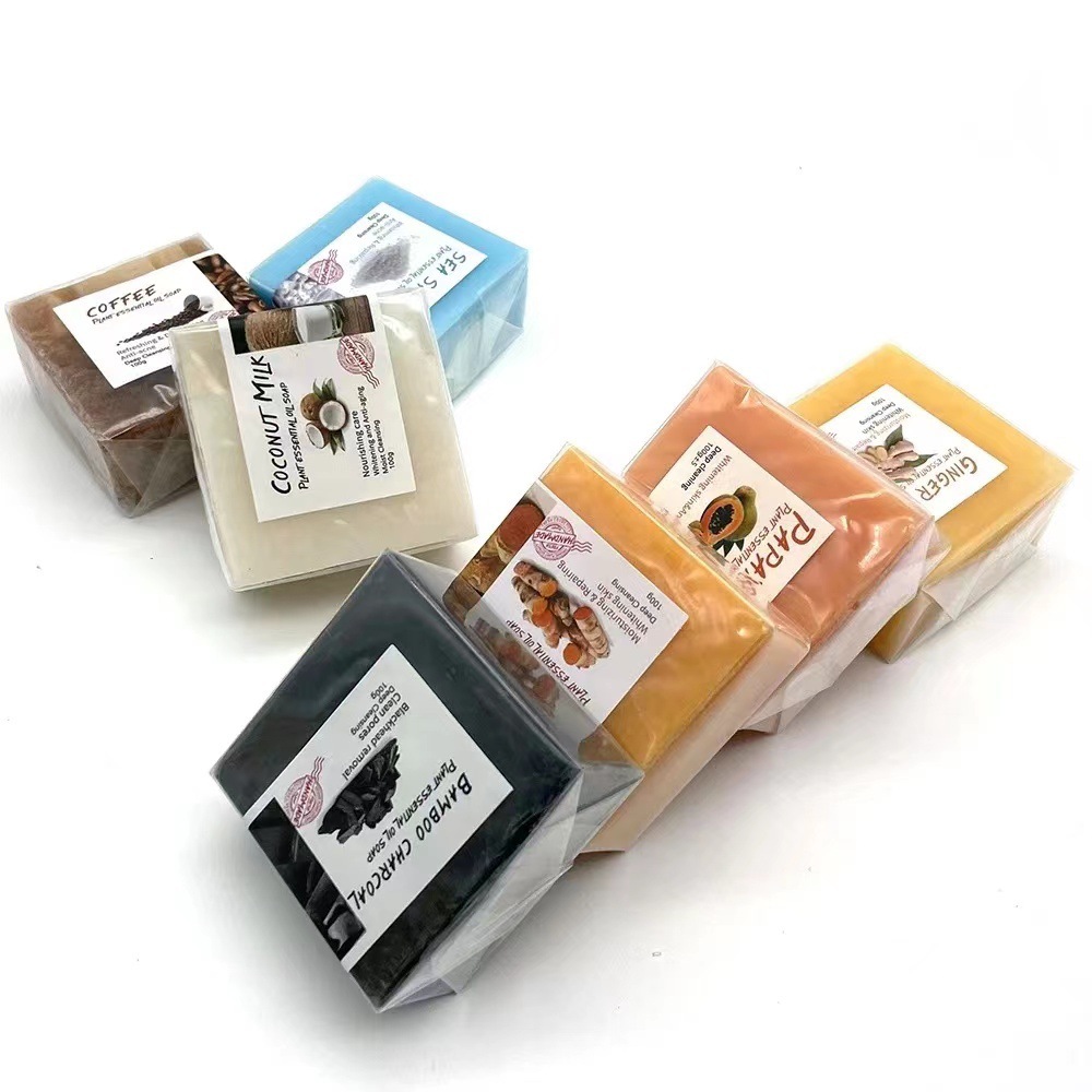 Handmade Essential Oil Soap Rose Lavender Transparent Soap Facial Soap Exfoliating Bath Soap-PawDear