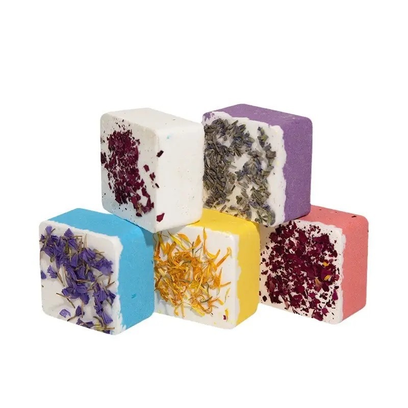 Aromatherapy Shower Piece 80G Square Dried Flower Bath Piece Bath Aromatherapy Sheet Bath Salt-PawDear