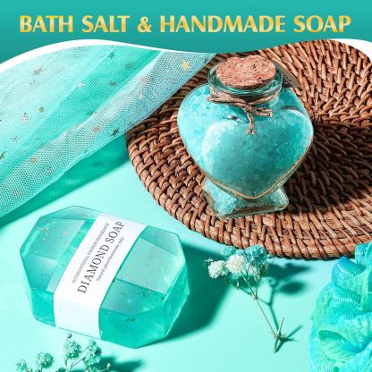 Soap Gem Soap Cleansing Bath Soap Essential Oil Soap Hand Gift Fragrance Gold Foil Diamond Handmade Soap-PawDear