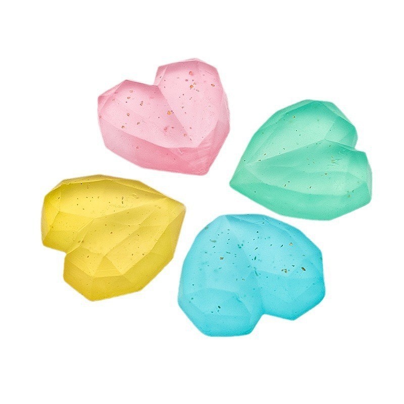 Love Handmade Soap Hand Gift Soap 24K Valentine's Day Gold Foil Soap 50G Wedding Bath Cleaning Love-PawDear