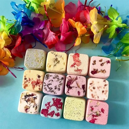 Aromatherapy Shower Piece 80G Square Dried Flower Bath Piece Bath Aromatherapy Sheet Bath Salt-PawDear
