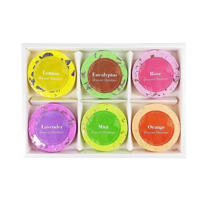 Aromatherapy Shower Piece Essential Oil Dried Flower Bath Piece Effervescent Tablets 30G Dried Flower Bath Salts Pieces Essential Oil Salt Fizzer-PawDear