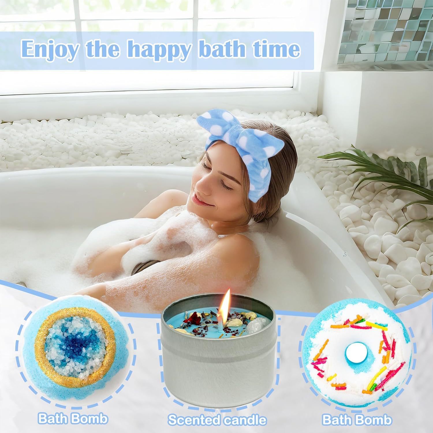 Bowl-Shaped Two-Color Sea Salt Explosion Ball 100g Bubble Essential Oil Bath Bomb Sea Salt Bath Salt Ball Explosion Bath Ball-PawDear