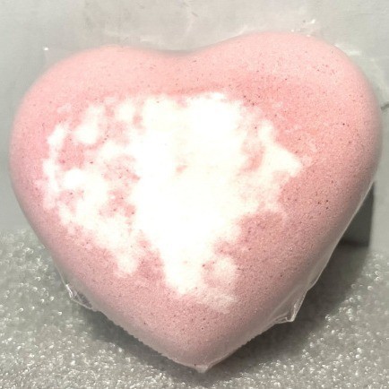 Love Heart Bath Salt 75G Heart-Shaped Loofah Dried Flower Bath Salt Peach Heart Explosion Aromatherapy Ball-PawDear