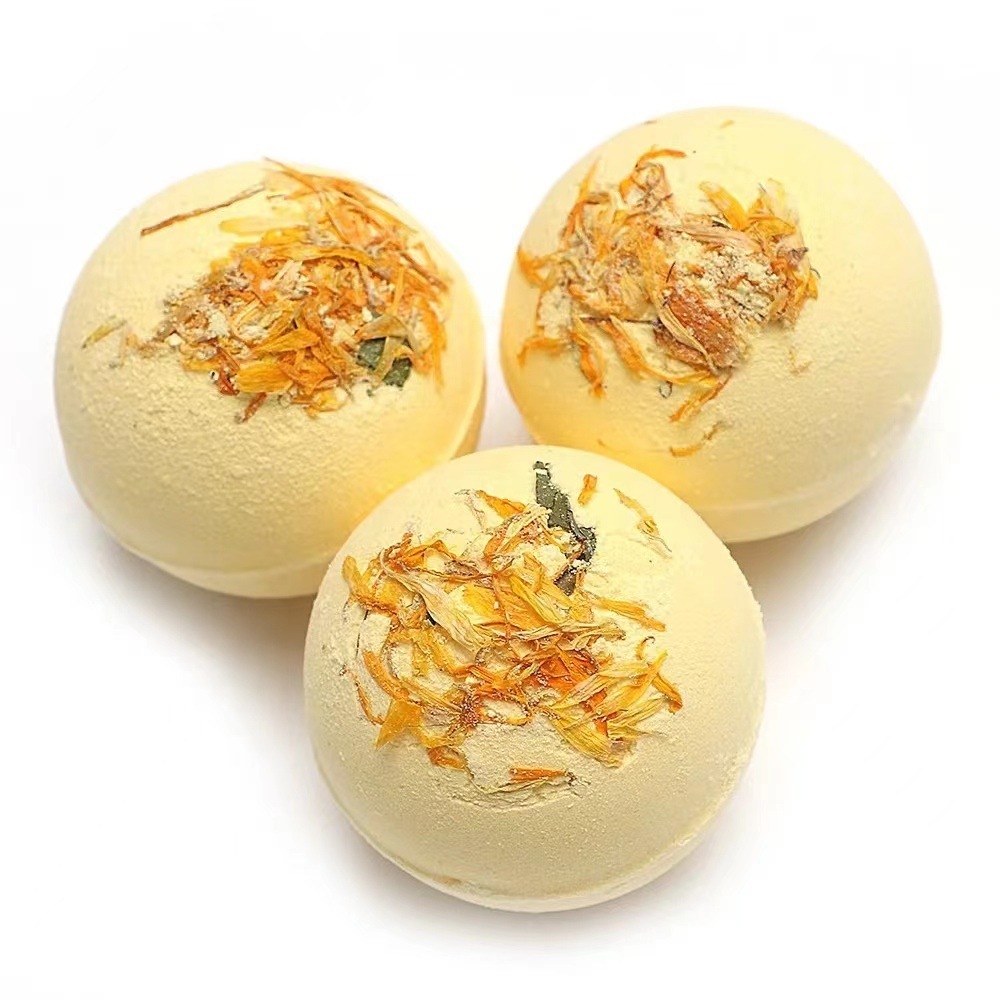 Single Color Dried Flower Bath Salt Ball 100g Bath Ball Aromatherapy Bath Ball Essential Oil Bath Ball Fragrance Bath Ball-PawDear