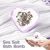 Love Heart Bath Salt 75G Heart-Shaped Loofah Dried Flower Bath Salt Peach Heart Explosion Aromatherapy Ball-PawDear