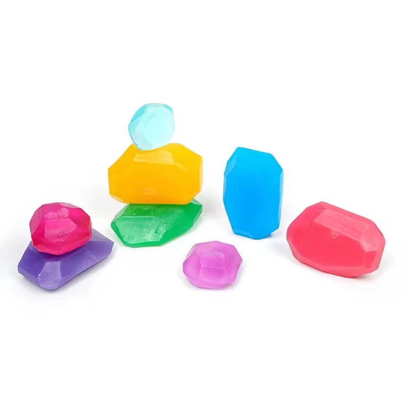 Soap Gem Soap Cleansing Bath Soap Essential Oil Soap Hand Gift Fragrance Gold Foil Diamond Handmade Soap-PawDear