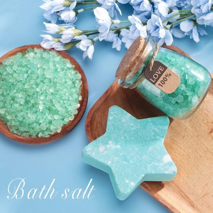 100g Five-Pointed Star Bath Bomb Mixed Color Explosive Salt Bubble Bath Salt Bath Ball Bath Bomb-PawDear
