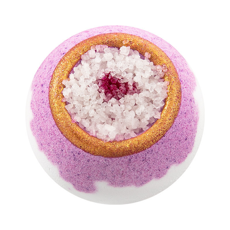 Bowl-Shaped Two-Color Sea Salt Explosion Ball 100g Bubble Essential Oil Bath Bomb Sea Salt Bath Salt Ball Explosion Bath Ball-PawDear