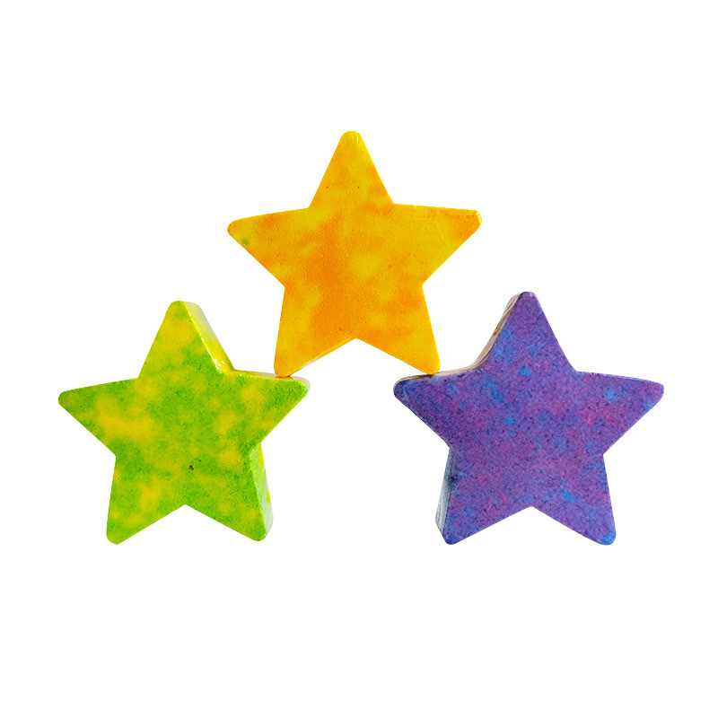 100g Five-Pointed Star Bath Bomb Mixed Color Explosive Salt Bubble Bath Salt Bath Ball Bath Bomb-PawDear