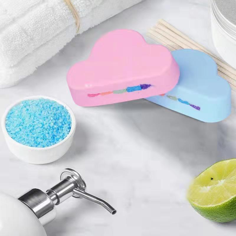 Bath Bomb Cloud Essential Oil Bath Salt Colorful Bath Bath Rainbow Ball Rainbow Bath Salt-PawDear